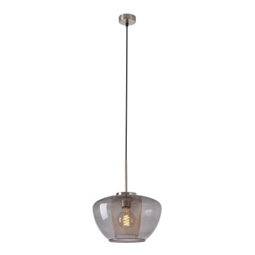 Briloner 4016-014 - Luster na sajli SEVENTIES 1xE27/40W/230V dimno siva