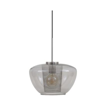 Briloner 4016-014 - Luster na sajli SEVENTIES 1xE27/40W/230V dimno siva