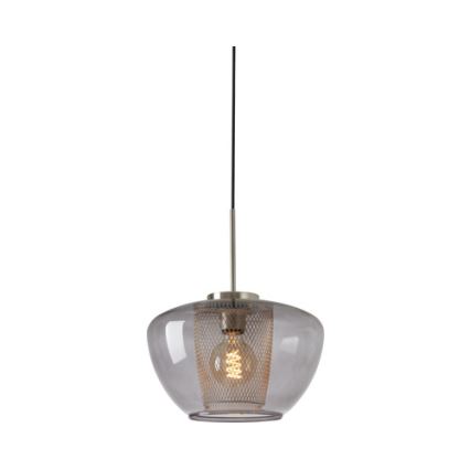 Briloner 4016-014 - Luster na sajli SEVENTIES 1xE27/40W/230V dimno siva