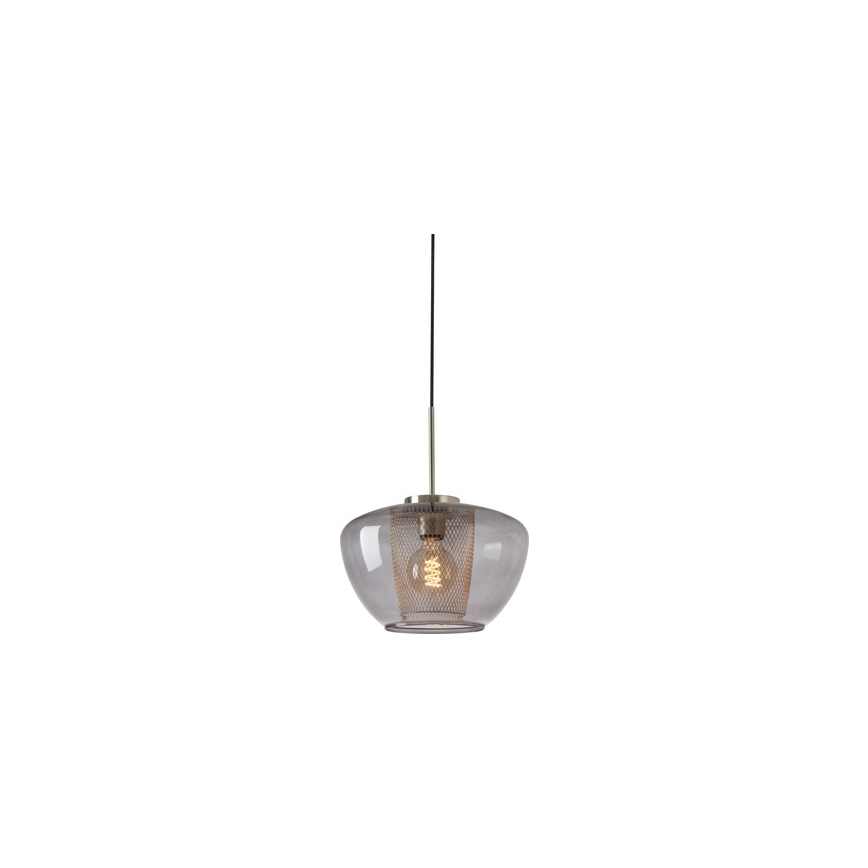 Briloner 4016-014 - Luster na sajli SEVENTIES 1xE27/40W/230V dimno siva