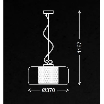 Briloner 4018-014 - Luster na sajli SEVENTIES 1xE27/40W/230V prozirna