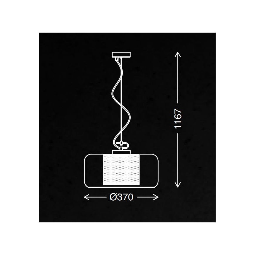 Briloner 4018-014 - Luster na sajli SEVENTIES 1xE27/40W/230V prozirna