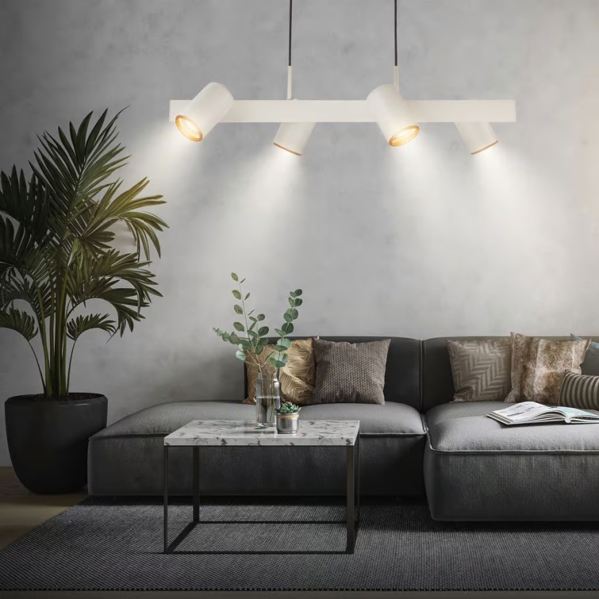 Briloner 4058044 - Luster na sajli ERA 4xGU10/10W/230V krem