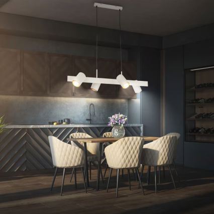 Briloner 4058044 - Luster na sajli ERA 4xGU10/10W/230V krem