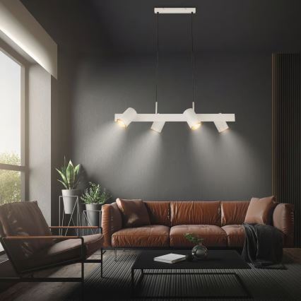 Briloner 4058044 - Luster na sajli ERA 4xGU10/10W/230V krem