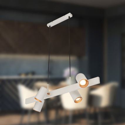 Briloner 4058044 - Luster na sajli ERA 4xGU10/10W/230V krem