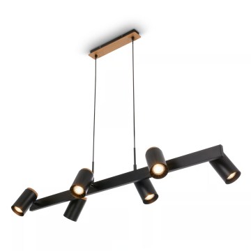 Briloner 4059065 - Luster na sajli ERA 6xGU10/10W/230V crna