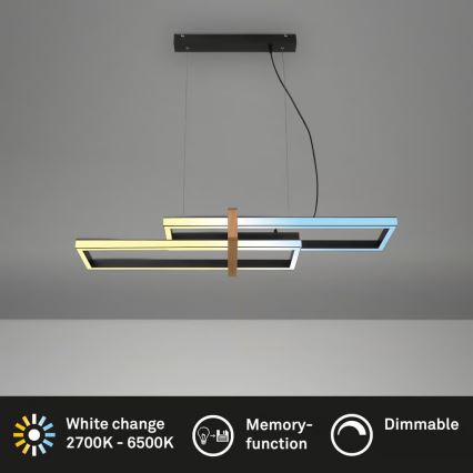 Briloner 4768015 - LED luster na sajli s mogućnošću prigušivanja, LED/44W/230V, 2700-6500K, 100 cm + daljinski upravljač
