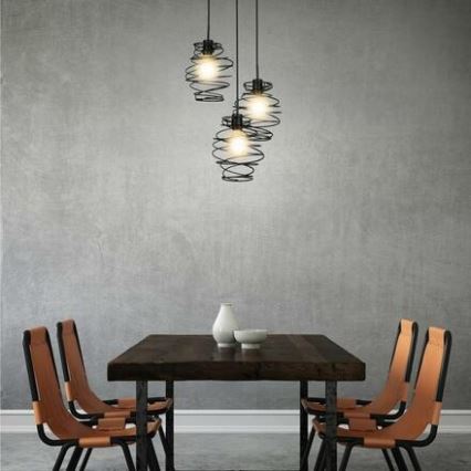 Briloner 4870-035 - Viseći luster na sajli 3xE27/60W/230V