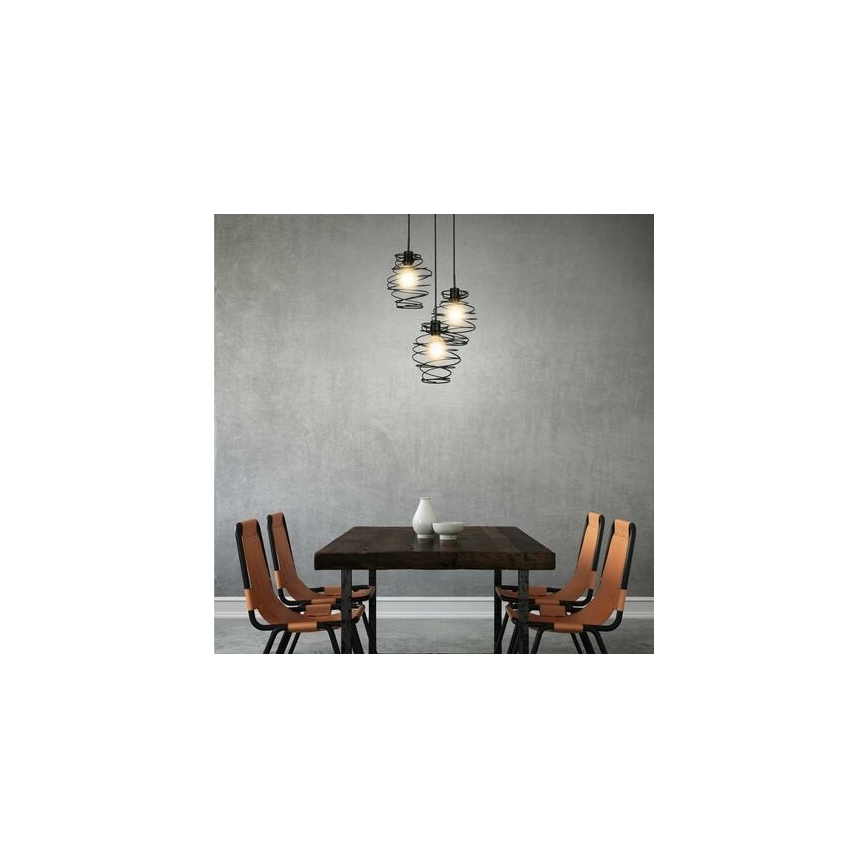 Briloner 4870-035 - Viseći luster na sajli 3xE27/60W/230V