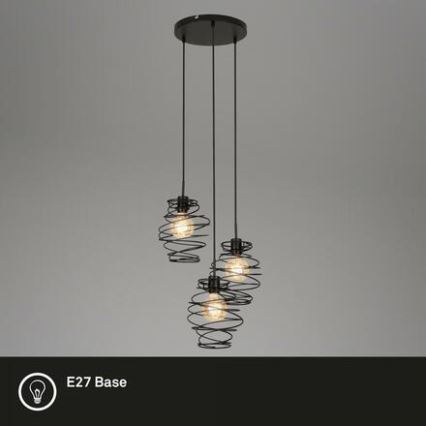 Briloner 4870-035 - Viseći luster na sajli 3xE27/60W/230V