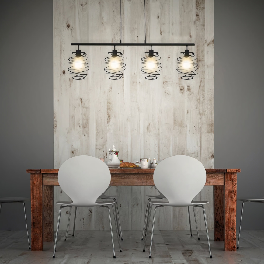 Briloner 4871-045 - Luster na sajli 4xE27/60W/230V