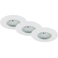 Briloner 6994-036 - Komplet 3x LED ugradnih kupaonskih svjetiljki LED/5W/230V IP44