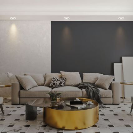 Briloner 7039034 - SET 3x LED ugradno stropno svjetlo za kupaonicu 3xLED/5W/230V IP44 matirani krom