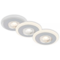 Briloner 7039034 - SET 3x LED ugradno stropno svjetlo za kupaonicu 3xLED/5W/230V IP44 matirani krom