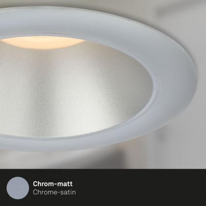 Briloner 7041-034 - SET 3x LED Ugradbena svjetiljka za kupaonicu LED/4,9W/230V IP44 srebrna