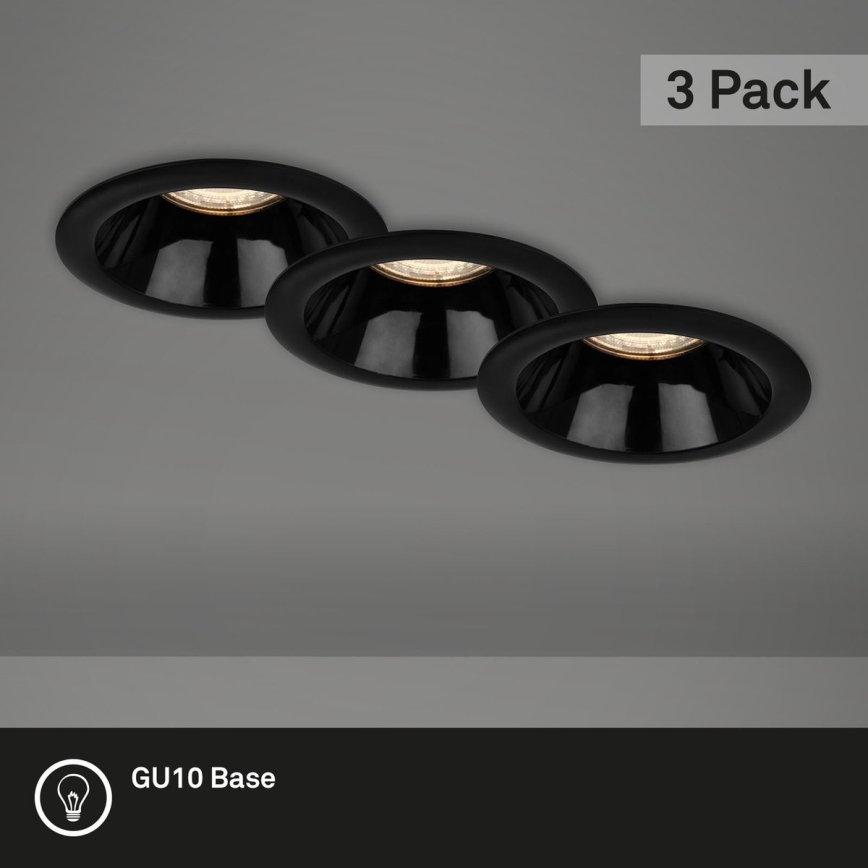 Briloner 7042-035 - SET 3x Ugradbena svjetiljka za kupaonicu 1xGU10/9W/230V IP23