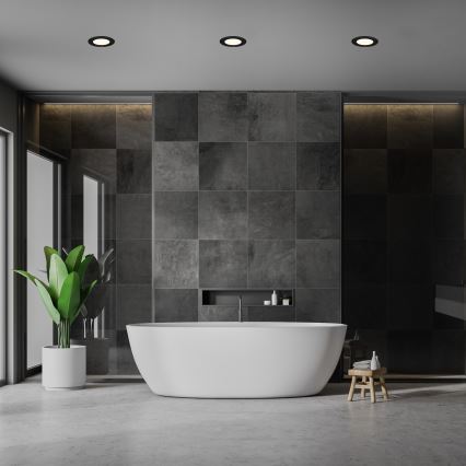 Briloner 7049015 - LED prigušivo ugradno svjetlo za kupaonicu LED/6W/230V 3000K IP44 crna