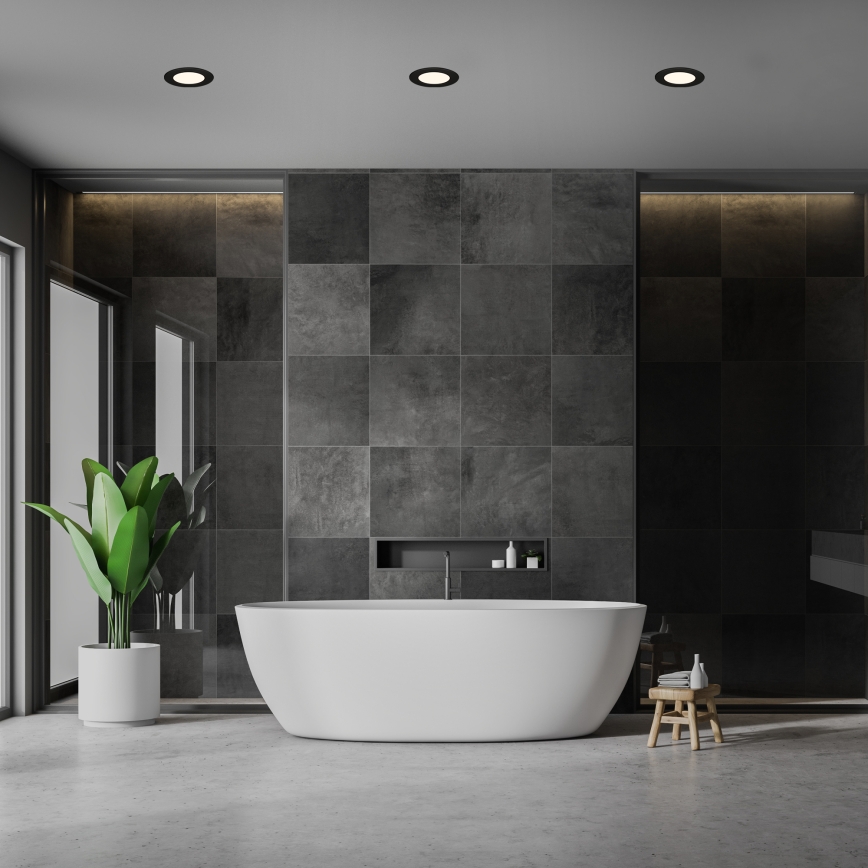 Briloner 7049015 - LED prigušivo ugradno svjetlo za kupaonicu LED/6W/230V 3000K IP44 crna