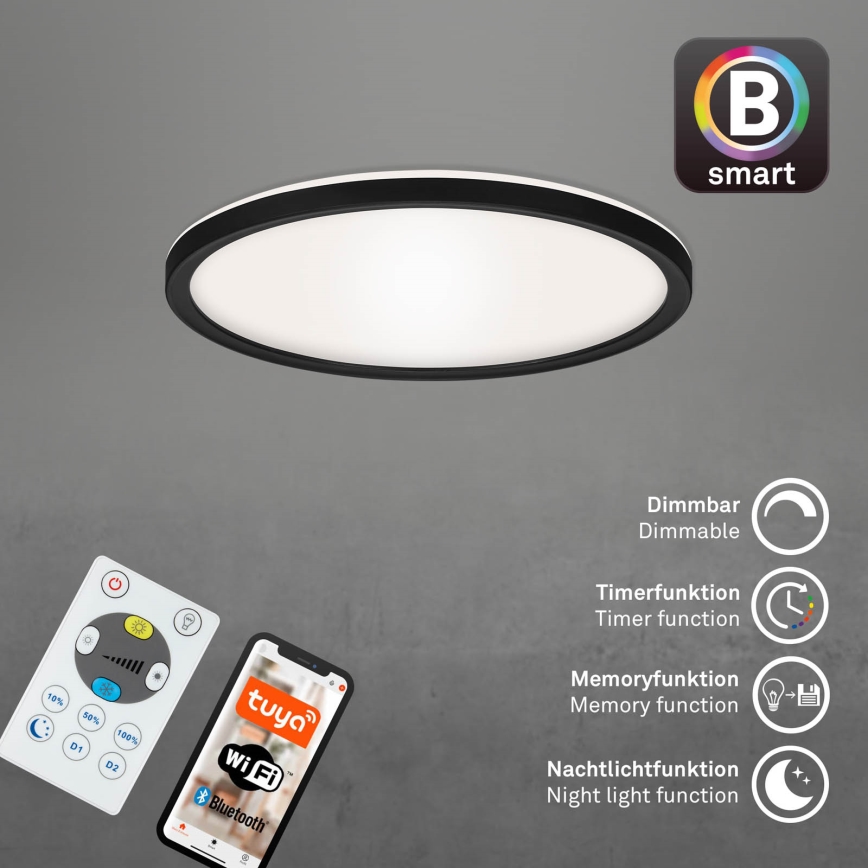 Briloner 7058-015 - LED prigušivo svjetiljka SLIM LED/18W/230V 2700-6500K Wi-Fi Tuya + daljinski upravljač
