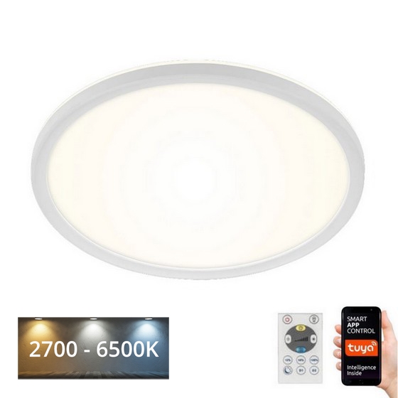 Briloner 7058-016 - LED Prigušiva svjetiljka SLIM LED/18W/230V 2700-6500K Wi-Fi Tuya + daljinski upravljač