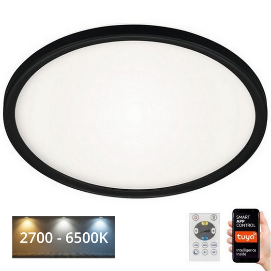 Briloner 7059-015 - LED Prigušiva stropna svjetiljka SLIM LED/22W/230V 2700-6500K Wi-Fi Tuya + daljinski upravljač