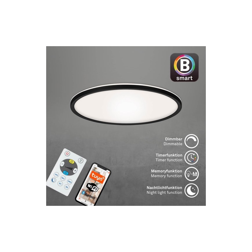 Briloner 7059-015 - LED Prigušiva stropna svjetiljka SLIM LED/22W/230V 2700-6500K Wi-Fi Tuya + daljinski upravljač