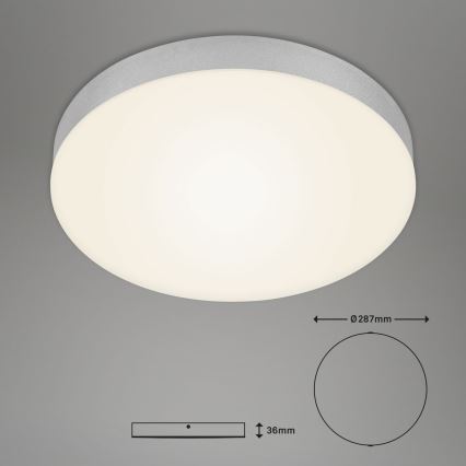 Briloner 7066-014 - LED Stropna svjetiljka FLAME LED/21W/230V 3000K srebrna pr. 28,7 cm