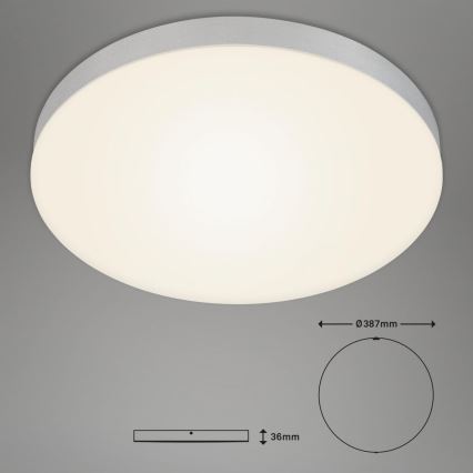 Briloner 7068-014 - LED Stropna svjetiljka FLAME LED/24,5W/230V 3000K pr. 38 cm srebrna