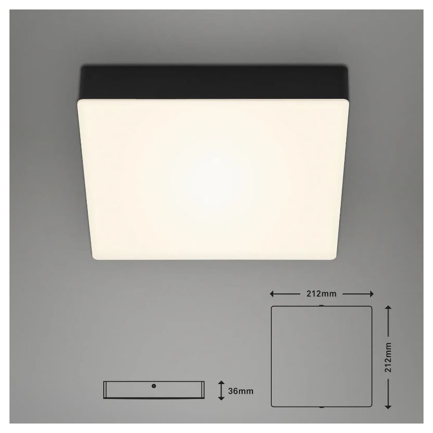 Briloner 7070-015 - LED Stropna svjetiljka FLAME LED/16W/230V crna