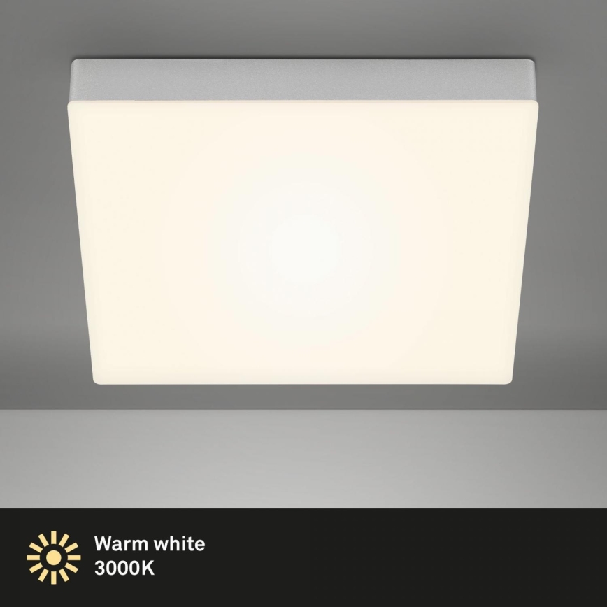 Briloner 7071-014 - LED Stropna svjetiljka FLAME LED/21W/230V 3000K 28,7x28,7 cm srebrna