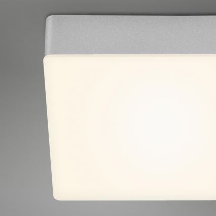 Briloner 7071-014 - LED Stropna svjetiljka FLAME LED/21W/230V 3000K 28,7x28,7 cm srebrna