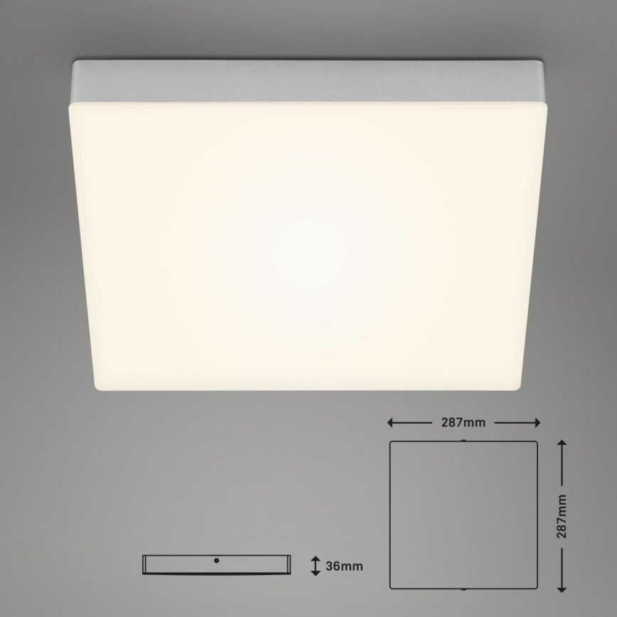 Briloner 7071-014 - LED Stropna svjetiljka FLAME LED/21W/230V 3000K 28,7x28,7 cm srebrna