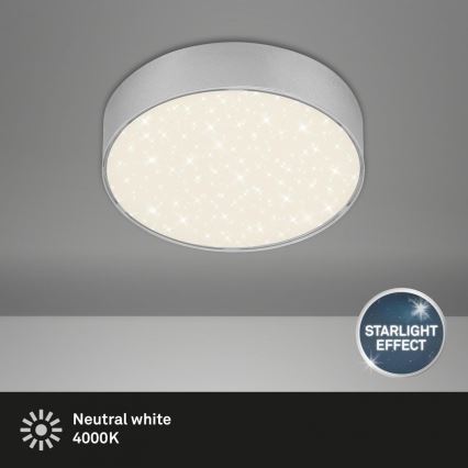 Briloner 7072-414 - LED Stropna svjetiljka STAR SKY LED/11W/230V 4000K pr. 15 cm srebrna