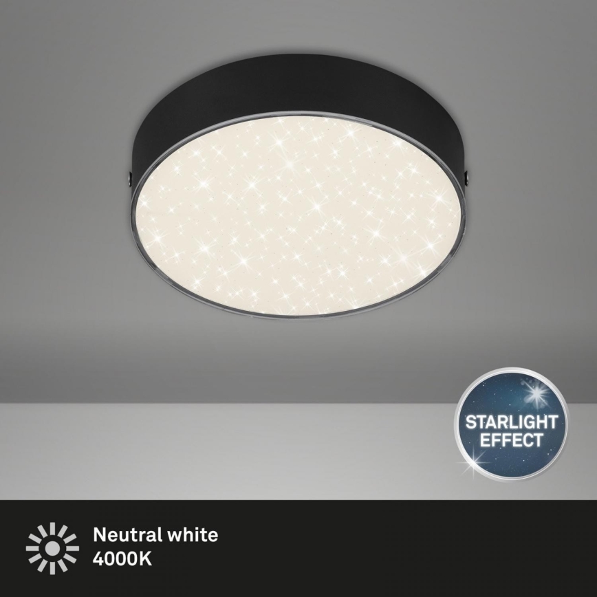 Briloner 7072-415 - LED Stropna svjetiljka STAR SKY LED/11W/230V 4000K pr. 15 cm crna