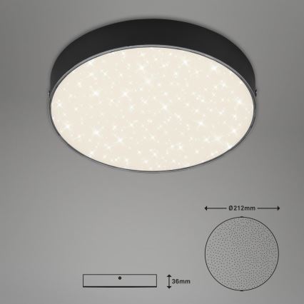 Briloner 7073-415 - LED Stropna svjetiljka STAR SKY LED/16W/230V 4000K pr. 21 cm crna