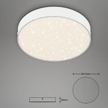 Briloner 7073-416 - LED stropna svjetiljka STAR SKY LED/16W/230V 4000K promjer 21 cm bijela
