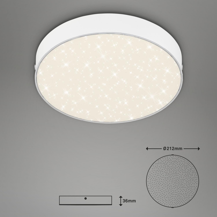 Briloner 7073-416 - LED stropna svjetiljka STAR SKY LED/16W/230V 4000K promjer 21 cm bijela