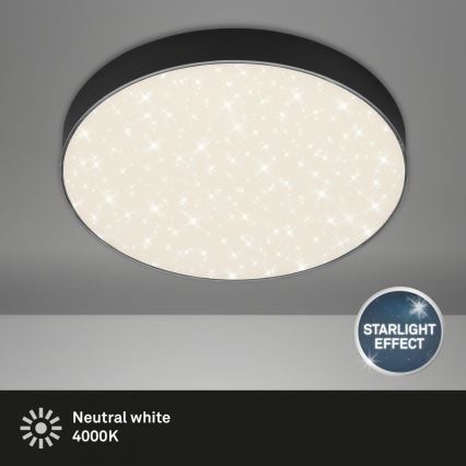 Briloner 7074-415 - LED Stropna svjetiljka STAR SKY LED/21W/230V 4000K pr. 28 cm crna