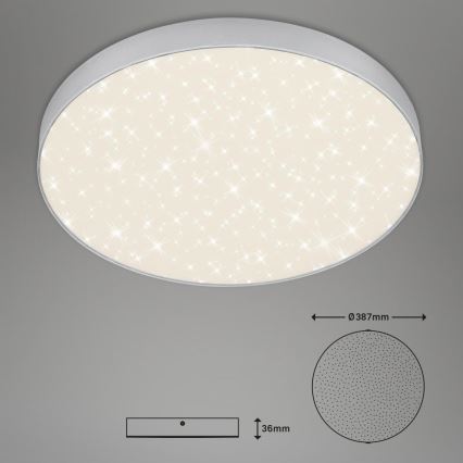 Briloner 7075-414 - LED Stropna svjetiljka STAR SKY LED/24,5W/230V 4000K pr. 38 cm srebrna