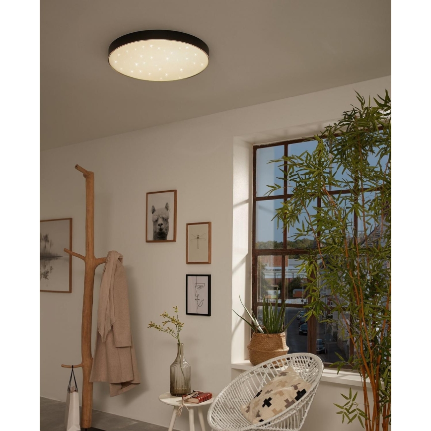 Briloner 7075-415 - LED Stropna svjetiljka STAR SKY LED/24,5W/230V 4000K pr. 38 cm crna