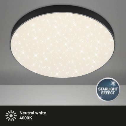 Briloner 7075-415 - LED Stropna svjetiljka STAR SKY LED/24,5W/230V 4000K pr. 38 cm crna