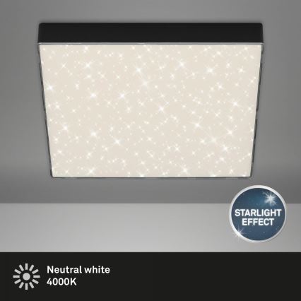 Briloner 7078-415 - LED Stropna svjetiljka STAR SKY LED/21W/230V 4000K 28x28 cm crna