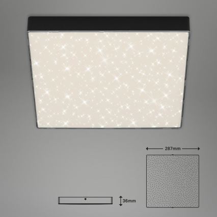 Briloner 7078-415 - LED Stropna svjetiljka STAR SKY LED/21W/230V 4000K 28x28 cm crna