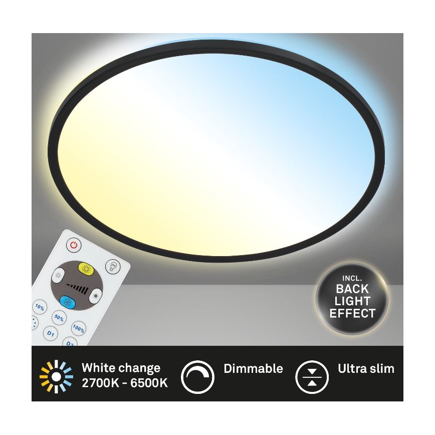 Briloner 7079-015 - LED Prigušiva stropna svjetiljka SLIM LED/18W/230V 2700-6500K + daljinski upravljač