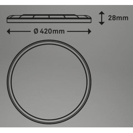 Briloner 7080-015 - LED Prigušiva stropna svjetiljka SLIM LED/22W/230V 2700-6500K + daljinski upravljač