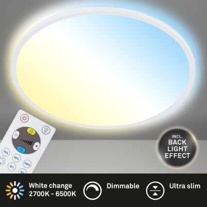 Briloner 7080-016 - LED Prigušiva stropna svjetiljka SLIM LED/22W/230V 2700-6500K + daljinski upravljač