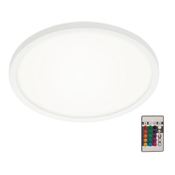 Briloner 7092-416 - LED RGBW stropna svjetiljka s prigušivanjem SLIM LED/15W/230V + daljinski upravljač