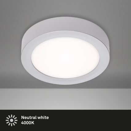 Briloner 7122-014 - LED stropna svjetiljka FIRE LED/11W/230V 3000K promjer 17 cm srebrna