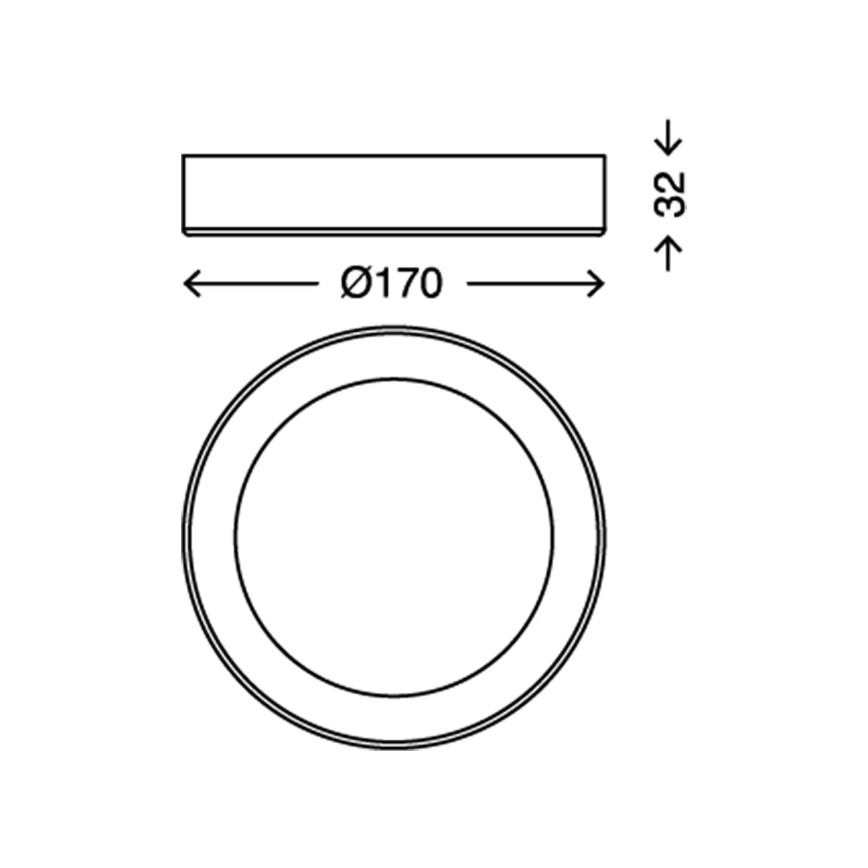 Briloner 7122-014 - LED stropna svjetiljka FIRE LED/11W/230V 3000K promjer 17 cm srebrna